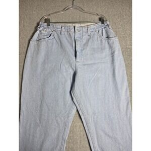 Lee Vintage High Rise Side Elastic Tapered Jeans Womens 32x28 Light Wash Denim